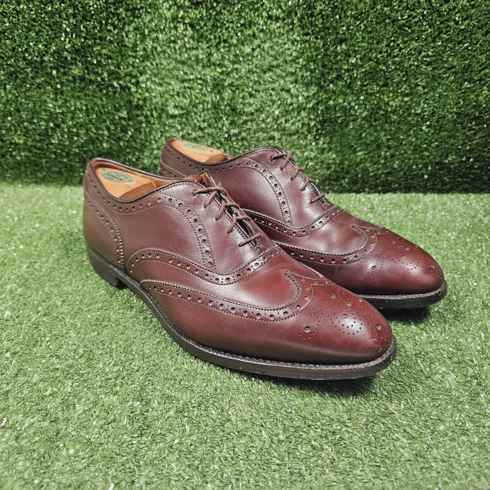 Alden 902 Brown Leather Wingtip Brouge USA Made Dress Shoes Mens Size 10 AA/B